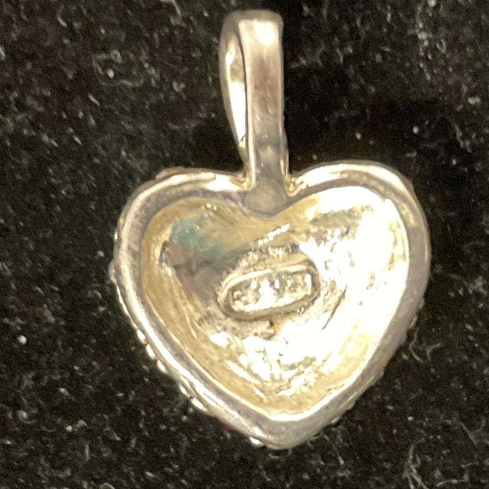 Rhinestone Heart Pendant - Picture 2 of 7